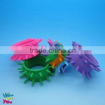 Promotional SPIKY Shape Band Silicone Reflective Snap Bands
