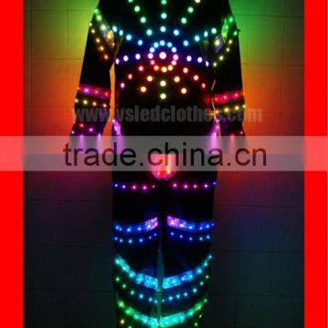 TC-015 spider led suit man custom,dance props costume for performance,full color RF lights led dance costumes