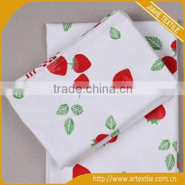 Cotton red strawberry tea towel plain white cotton tea towel