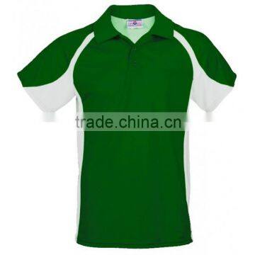 new design man polo shirt ,Green with front side half white shirts