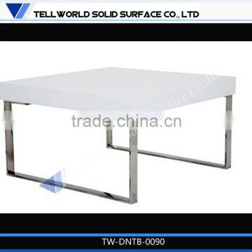 China supplier white marble top dining table factory price