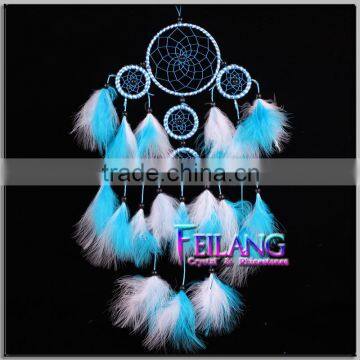 blue Rings feathers dreamcatcher