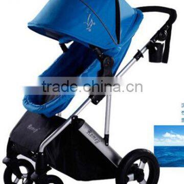 2015 Baby pram 3 in 1 with big air wheels,3 position seat with 5 point safety