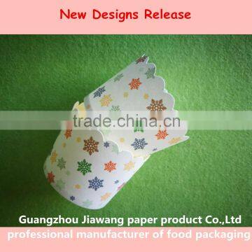 Disposible colorful snowflake baking cupcake cups for cake decolate