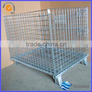 wire mesh roll container with 4 wheels