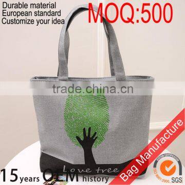 Promotional cotton wholesale foldable reusable grocery bag for shopping