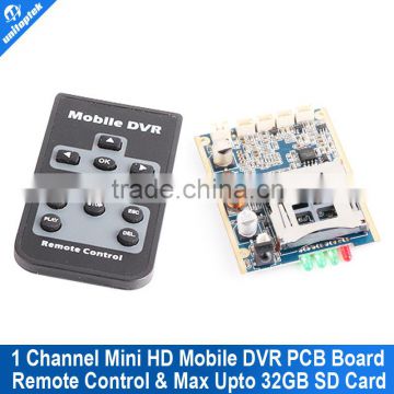 1 Channel Mini DVR Recorder support 32GB SD Card