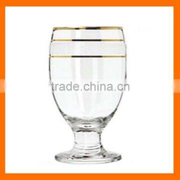 Stemless wine glass,silver rim glass