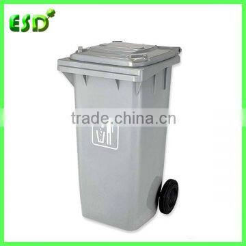 240L Durable Plastic Garbage Bin with Side Wheels