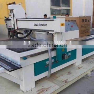 Jinan high quality wood working cnc router with vacuum table and rotary