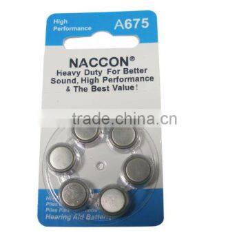 A312 1.4v 180mAh zinc air cell battery trrgr3