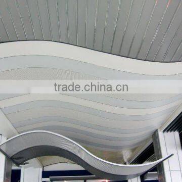 Aluminum strip arc ceiling