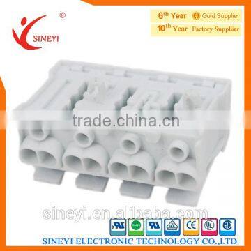 Sineyi-038 Yuyao UL EC white PCB 2 Side 4 poles hood type spade solderless 923 entrelec terminal block