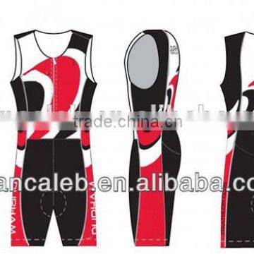 Sublimation sleeveless Tri suit/Triathlon wetsuit Custom Lycra Tri Suit,triathlon top