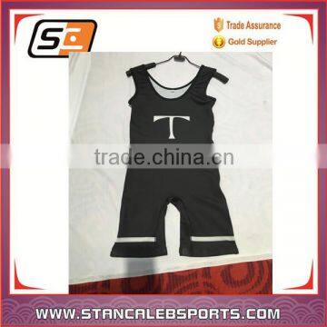 Stan Caleb New Arrival Custom Youth Black Cool Wrestling Singlets photo-1