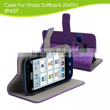 Top selling products in alibaba leather case for Sharp Softbank 204SH