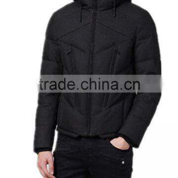 mens fashion short hooded thin down jacket