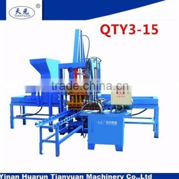 semi hydraulic cement color pave block making machinery QTY3-15 Huarun Tianyuan factory