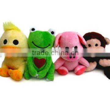 20cm lovely plush soft four animals toys,duck,frog,pig,monkey