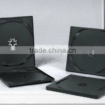 10mm Short Double Black PP CD Packaging , DVD VCD Case