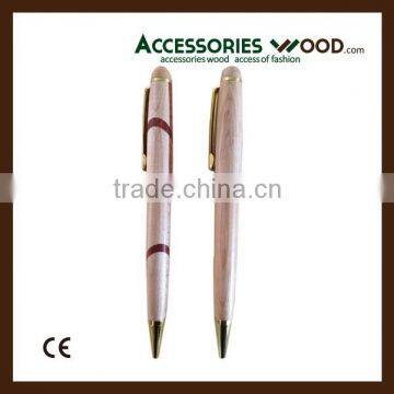 Handmade nature wood pen with your logo engraved and wooden pen case