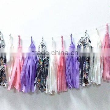 Yellow tissue paper tassel company for party decoration,wedding decoration