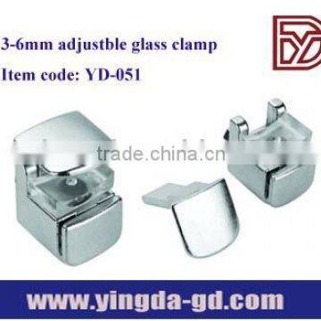 Adjustable glass shelf clamp/clip/holder