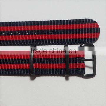 New Arrival Black Red Stripe Custom Nato Nylon Watch Straps photo-2