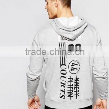 Cheap Custom Silk-screen Logo 100% Cotton Grey High Quality Mens Bodybuilding Stringer Hoodie photo-2