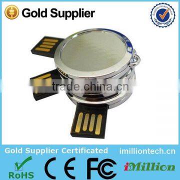 Metal Round Shaped USB with Key Ring 8GB,8GB USB Thumb Drive, 8GB Round Metal USB Flash Drive