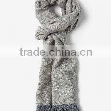 2016 trendy casual basic mens nylon extra large scarf with tassels