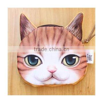 Aimigou wholesale cheap small coin purse & cat face shape coin purse