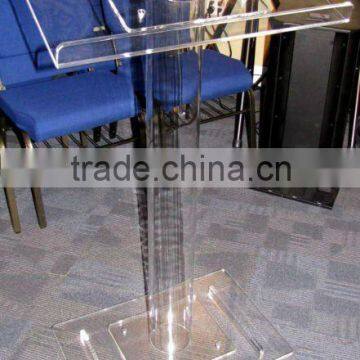 Clear organic glass church pulpit, acrylic glass pulpit for church
