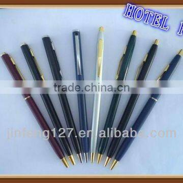hotel ball pen also as logo promotional metal pen