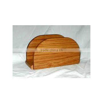 natural wood napkin holder