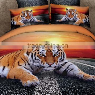 Factory directly 3d animal sheet active Wolf tiger leopard animal flowers sheet bedding bedding