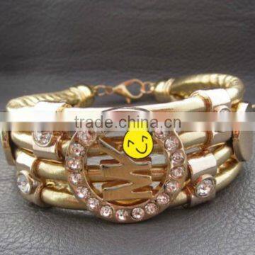 Fashion Vintage Pu Leather Lady Leather Bracelet Arm Band photo-4