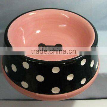 Ceramic pet bowl with little paw