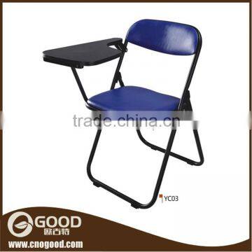 Cheap PU Cushion Training Chair Folding Training Chair with Writing Pad