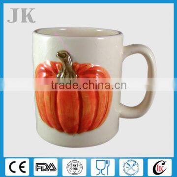 Wholesale unique ceramic Halloween pumpkin mug for party