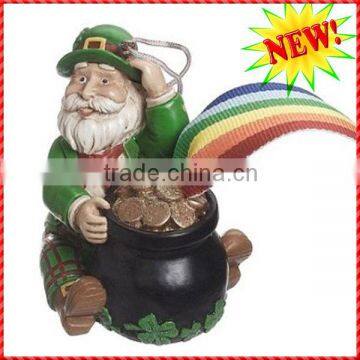 Funny St Patrick figurine and coin jar resin St Patricks Day