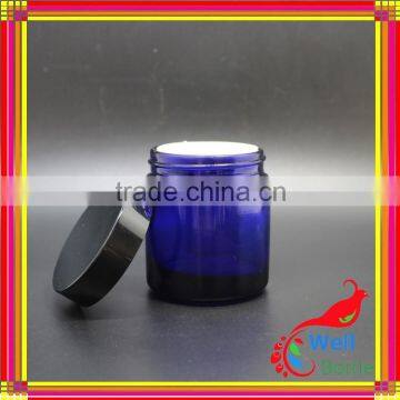 Blue Glass Cream Jar for Cosmetic Cream Jar Free Samples photo-6