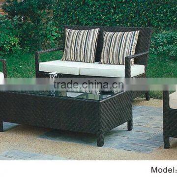 4pc rattan wicker sofa set with loveseat /club chairs/coffee outdoor furniture