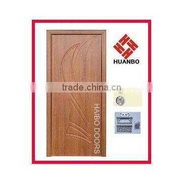 2016 Latest design mdf pvc wood door wooden doors for toilet,bathroom