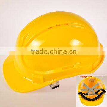 yellow CE EN397 ABS industrial safety helmet