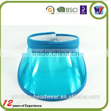 Uv Care Promotion Cheap Waterproof Transparent Pvc Sun Visor Cap