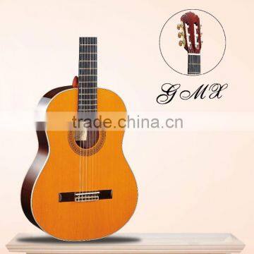 Wholesale romantic custom classical guitar laminated rosewood back side