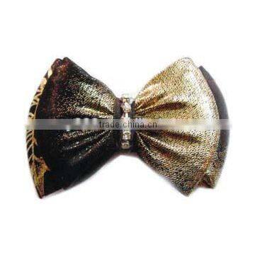 Fabric bowknot with crystal for shoes ornament