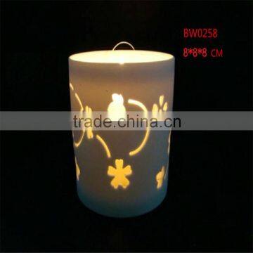 cheap white porcelain candle holder for wholesale