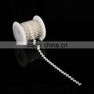 Cheap Popular Decorative Plastic Pearl Chain for Shoe Accessory